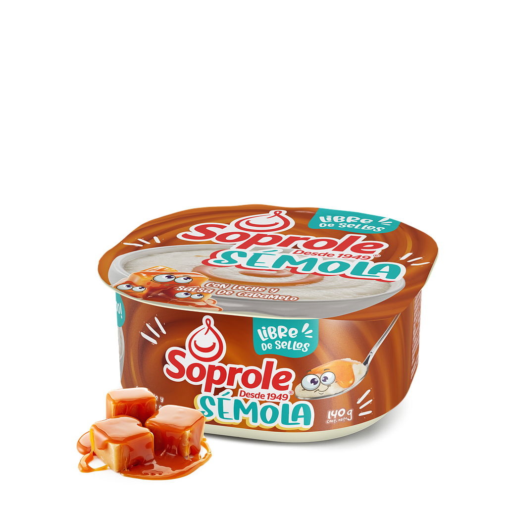 ID 1434464 - POSTRE REFRIGERADO SOPROLE SEMOLA CON LECHE SALSA DE CARAMELO POTE 140 G UNIDAD