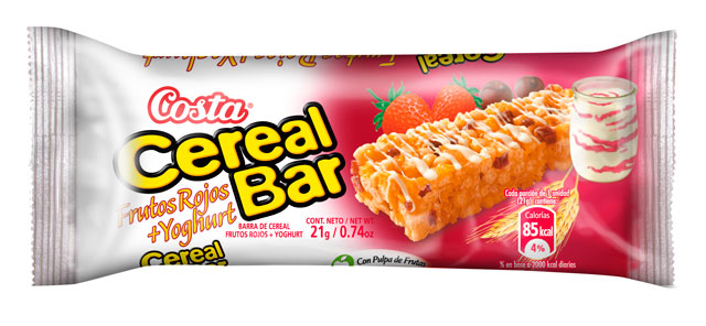 ID 1451235 - CEREAL EN BARRA COSTA CEREAL BAR FRUTOS ROJOS MAS YOGHURT CAJA 8 BARRAS UNIDAD