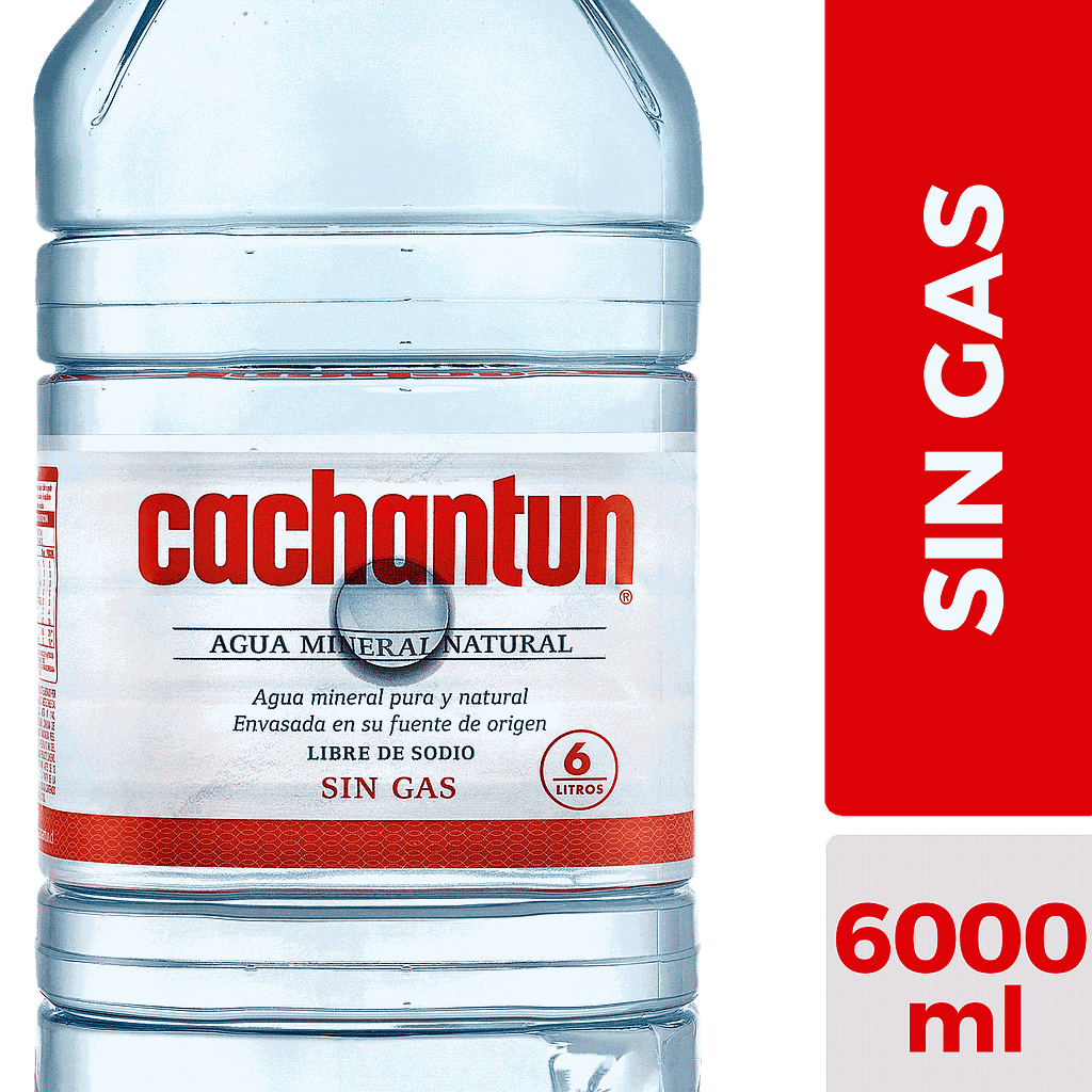 ID 1446075 - AGUA MINERAL SIN GAS CACHANTUN BIDON 6 L UNIDAD