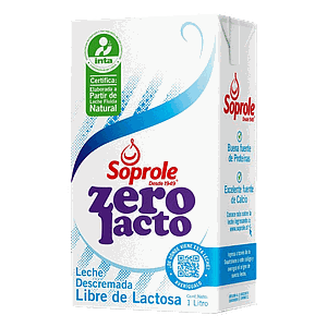 ID 1433790 - LECHE LIQUIDA DESCREMADA SIN LACTOSA SOPROLE ZEROLACTO NATURAL CAJA 1 L UNIDAD