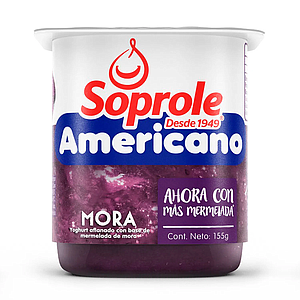 ID 1435320 - YOGURT CON FRUTA SOPROLE BATIFRUT AMERICANO MORA POTE 155 G UNIDAD