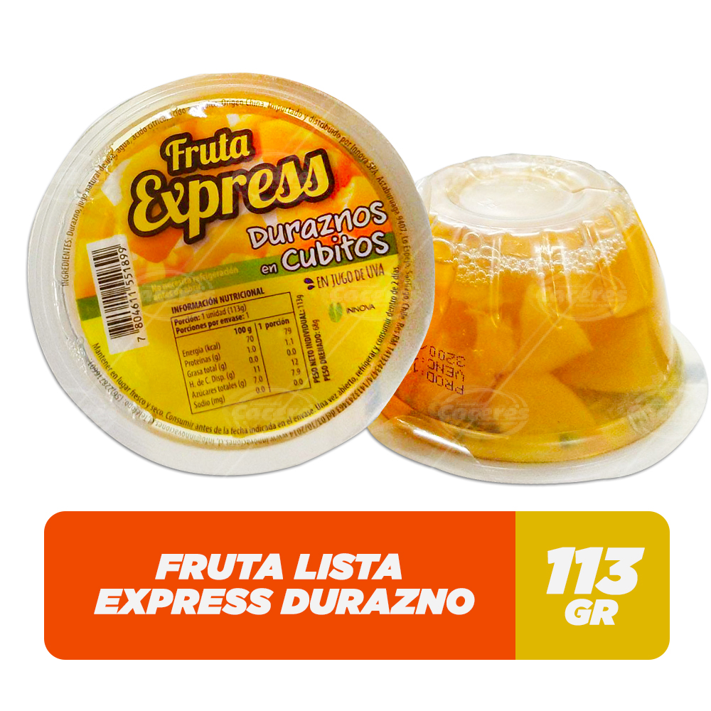 ID 1805451 - POSTRE REFRIGERADO FRUTA LISTA DURAZNO TROCITO 113 G UNIDAD