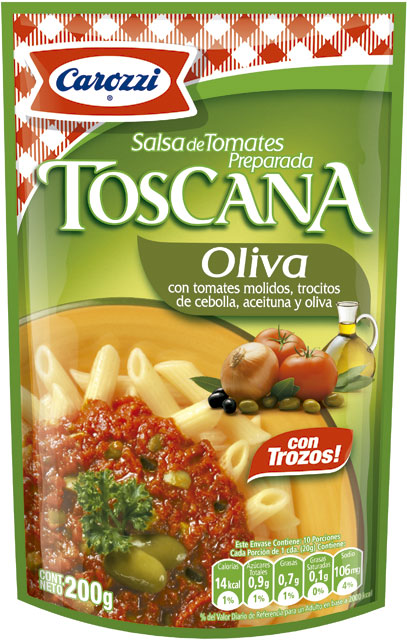 ID 1449901 - SALSA DE TOMATE CAROZZI TOSCANA OLIVA DOYPACK 200 G UNIDAD