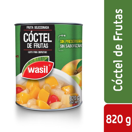 ID 1429485 - FRUTA CONSERVA WASIL COCKTAIL DE FRUTAS TARRO 820 G UNIDAD