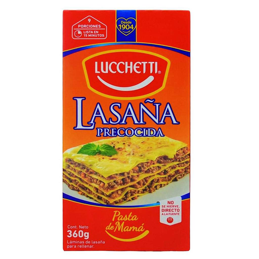ID 1439491 - LASAÑA LUCCHETTI PRECOCIDA CAJA 360 G UNIDAD