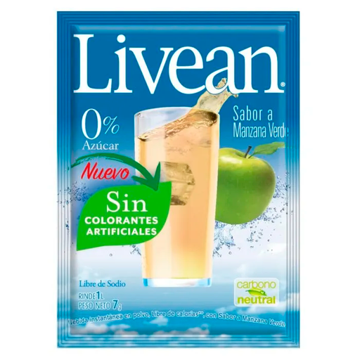 ID 1487656 - JUGO EN POLVO LIGHT LIVEAN MANZANA VERDE SOBRE 7 G UNIDAD