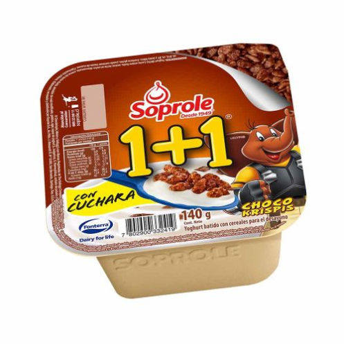 ID 1435096 - YOGURT CON CEREAL SOPROLE 1+1 CHOCO KRISPIS POTE 140 G UNIDAD