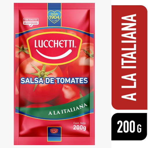 ID 1439624 - SALSA DE TOMATE LUCCHETTI ITALIANA DOYPACK 200 G UNIDAD