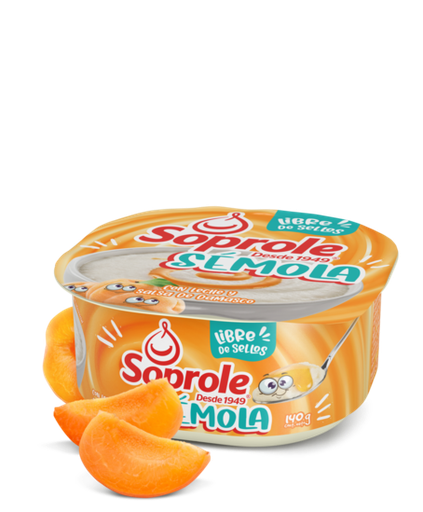 ID 1434434 - POSTRE REFRIGERADO SOPROLE SEMOLA CON LECHE SALSA DE DAMASCO POTE 140 G UNIDAD