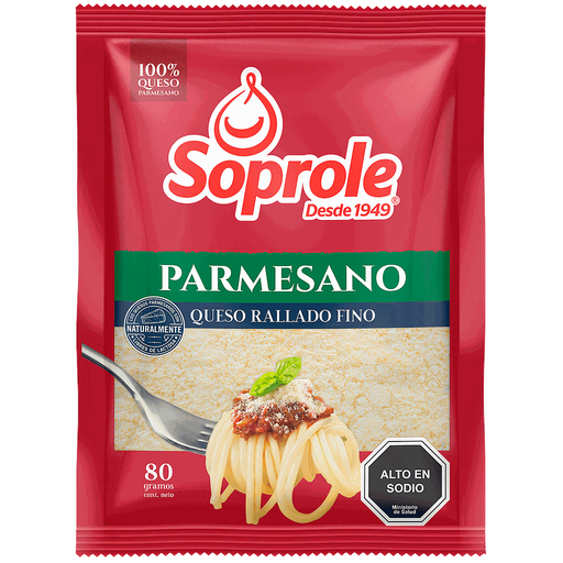 ID 1434764 - QUESO RALLADO SOPROLE PARMESANO BOLSA 80 G UNIDAD