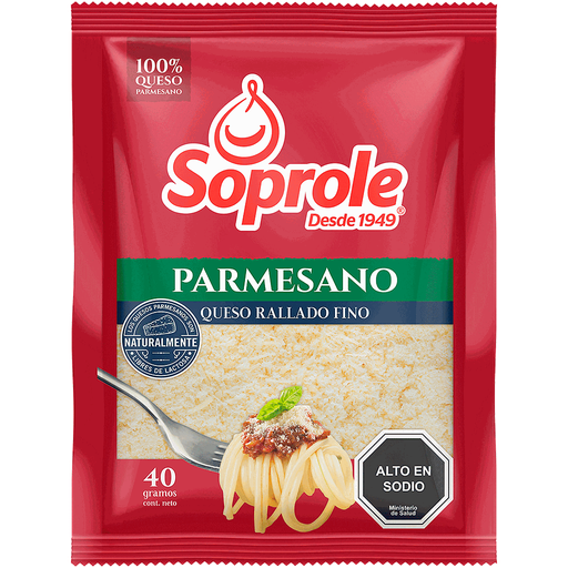 ID 1434749 - QUESO RALLADO SOPROLE PARMESANO BOLSA 40 G UNIDAD