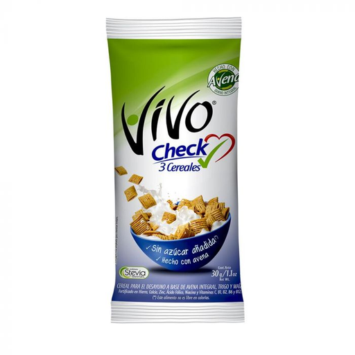 ID 1490565 - CEREAL VIVO SHOT CHECK 3 CEREALES BOLSA 30 G UNIDAD
