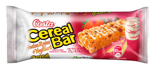 ID 1451235 - CEREAL EN BARRA COSTA CEREAL BAR FRUTOS ROJOS MAS YOGHURT CAJA 8 BARRAS UNIDAD
