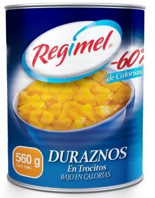 ID 1440390 - FRUTA CONSERVA REGIMEL DURAZNOS EN TROCITOS TARRO 560 G UNIDAD