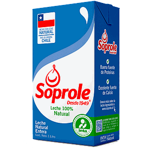 ID 1433805 - LECHE LIQUIDA ENTERA SOPROLE NATURAL CAJA 1 L UNIDAD