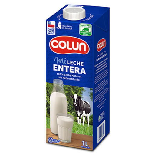 ID 1455615 - LECHE LIQUIDA ENTERA COLUN NATURAL CAJA 1 L UNIDAD