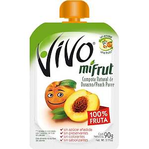 ID 1885240 - COMPOTA PARA BEBE VIVO MIFRUT DURAZNO 90 G UNIDAD