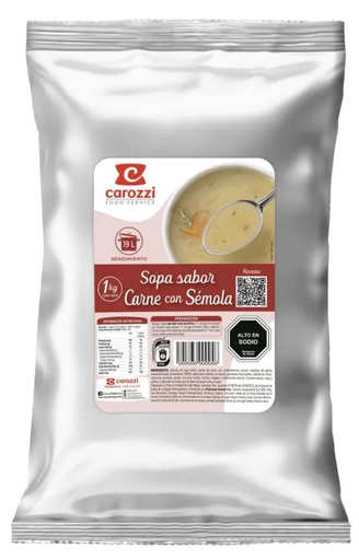 ID 1885291 - SOPA CAROZZI CARNE CON SÉMOLA 1 K UNIDAD