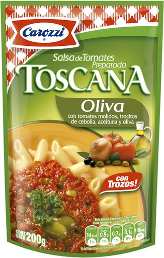 ID 1449901 - SALSA DE TOMATE CAROZZI TOSCANA OLIVA DOYPACK 200 G UNIDAD